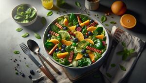 Saladas Fit Brasileiras: Mix de Folhas com Frutos Tropicais