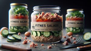 Saladas Fitness no Pote com Atum e Pepino