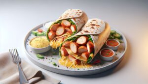 Wrap de Frango com Queijo e Molho Picante: Sabor Brasileiro