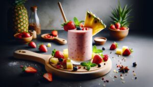 Smoothie de Frutas com Morango e Abacaxi: Refrescância Total